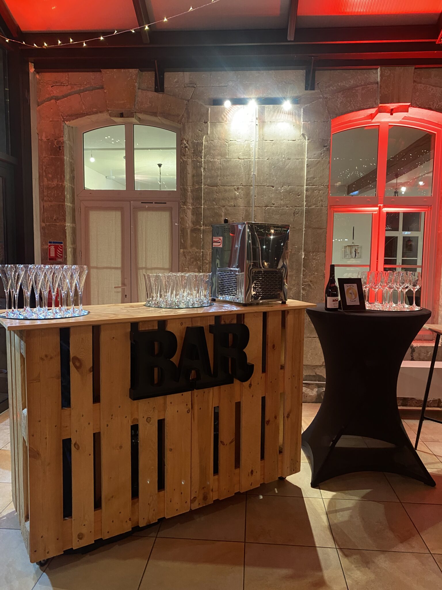 Bar en palette - Château de Naours